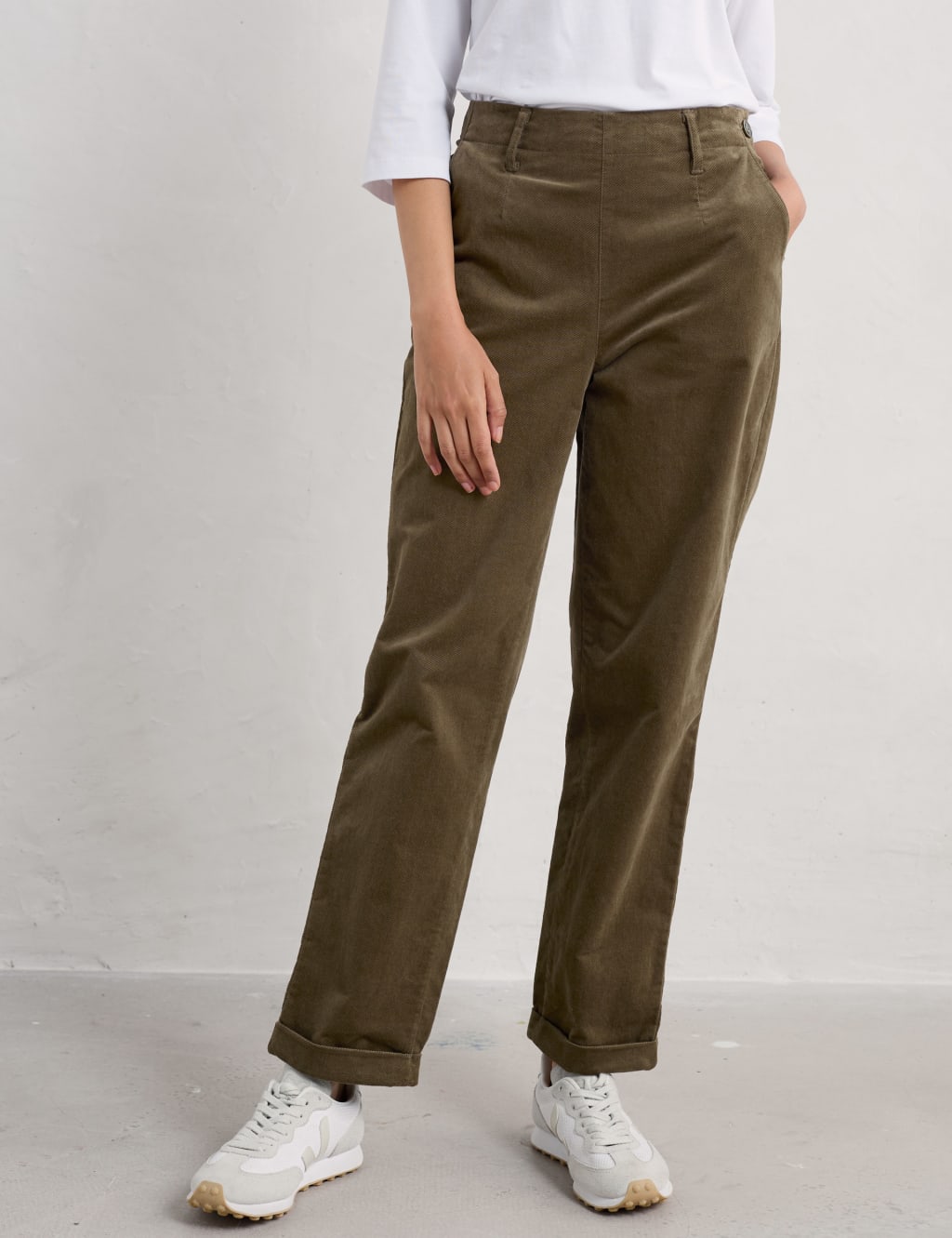 Cotton Rich Tapered Ankle Grazer Trousers
