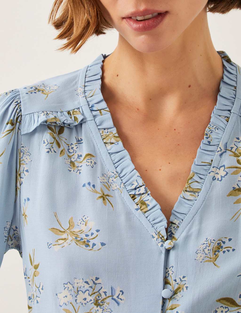 Floral V-Neck Blouse 3 of 4