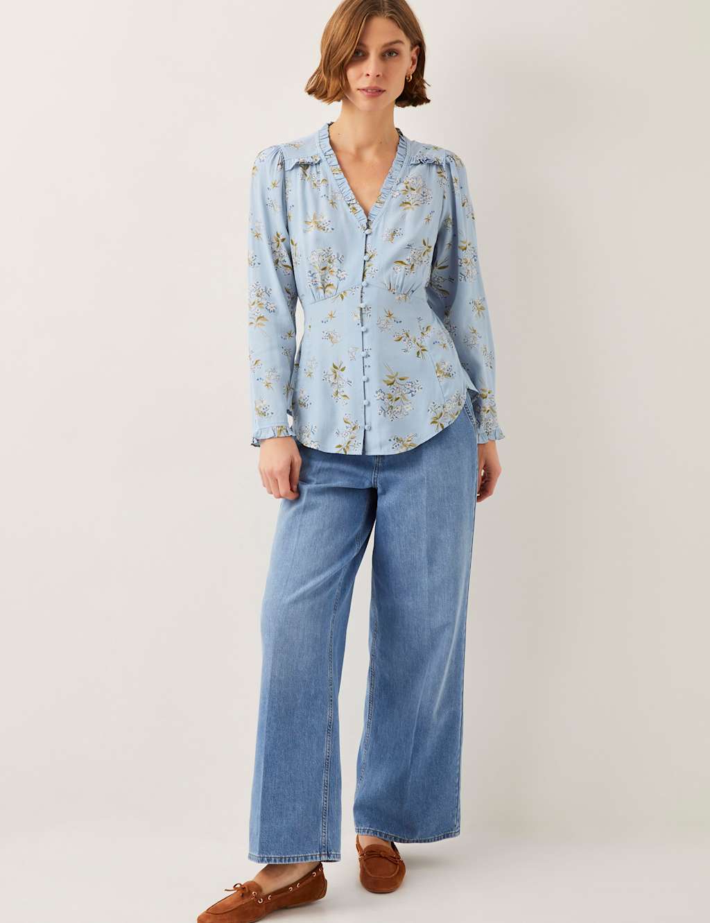 Floral V-Neck Blouse 4 of 4