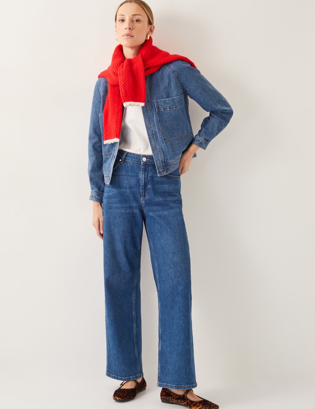 Pure Cotton Denim Bomber Jacket 3 of 5