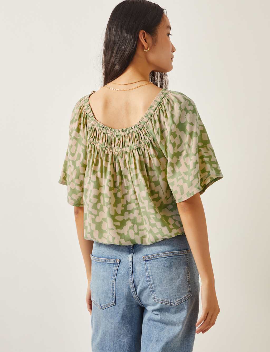 Printed Scoop Neck Top 5 of 5