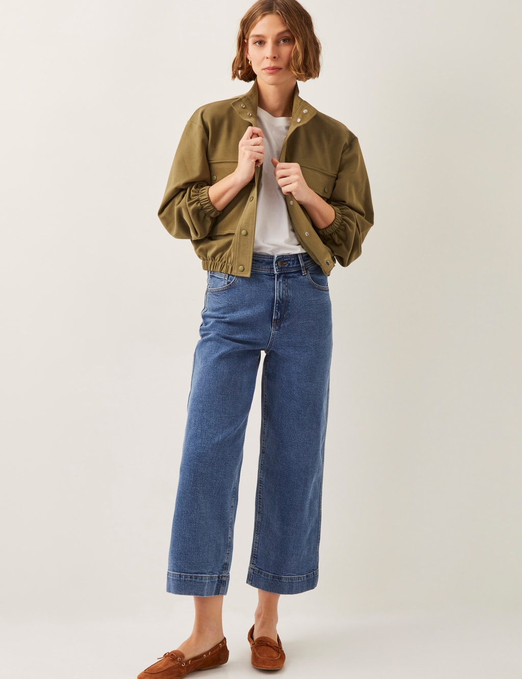 High Waisted Straight Leg Cropped Jeans 3 of 4