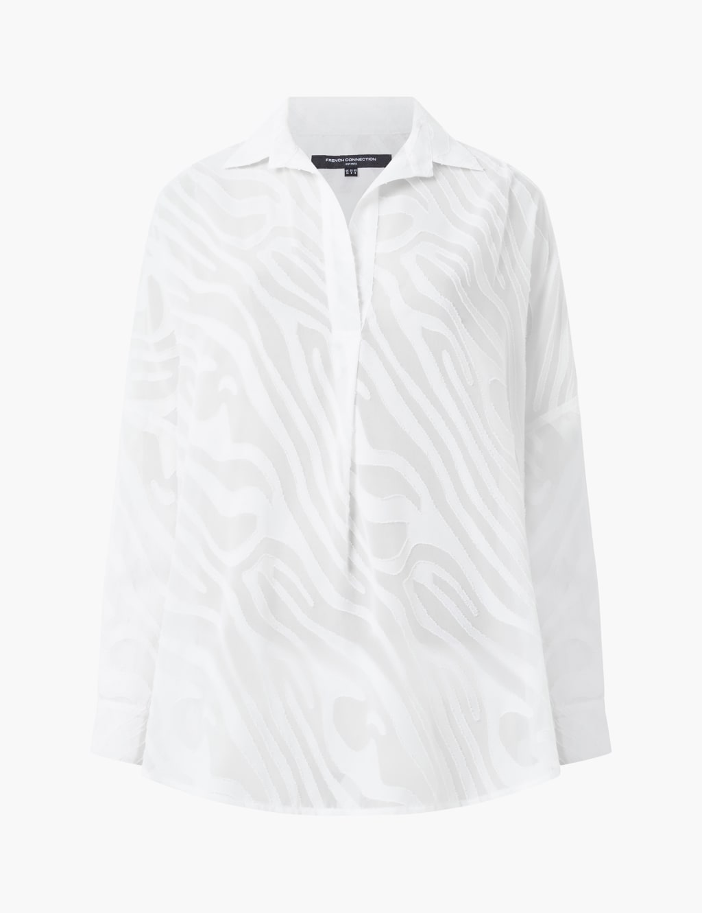Devoré Zebra Popover Blouse 2 of 3