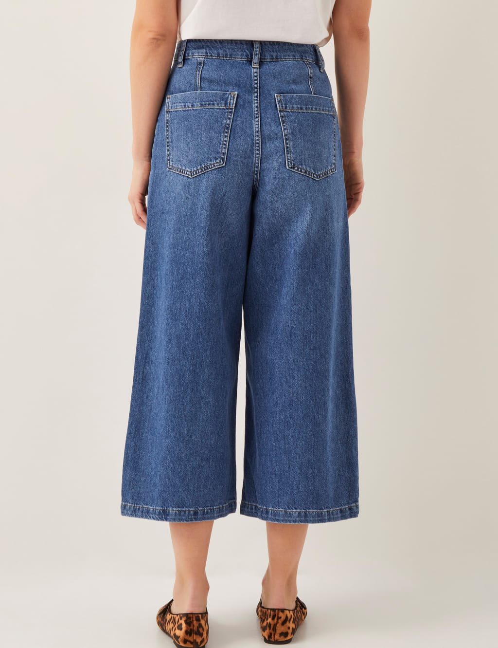 High Waisted Wide Leg Cropped Jeans 4 of 4