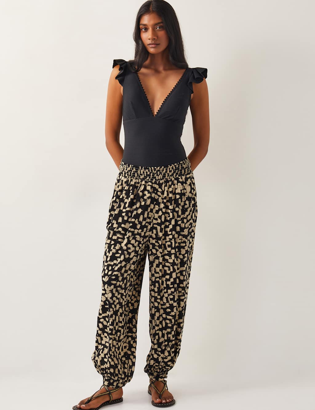 Printed Straight Leg Trousers 3 of 6