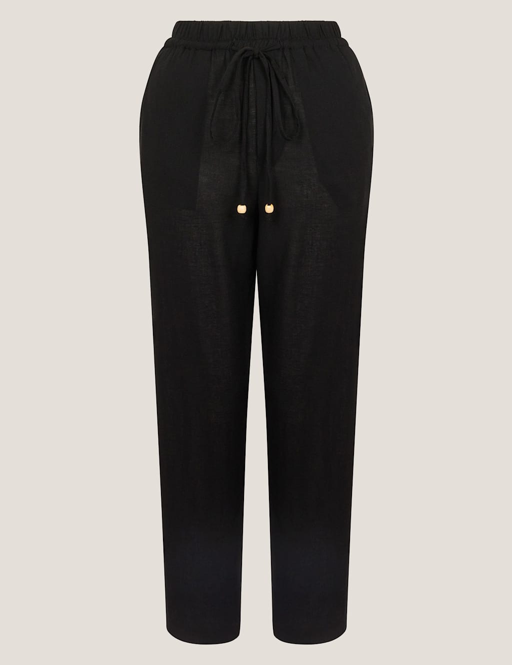 Straight Leg Trousers with Linen 2 of 4