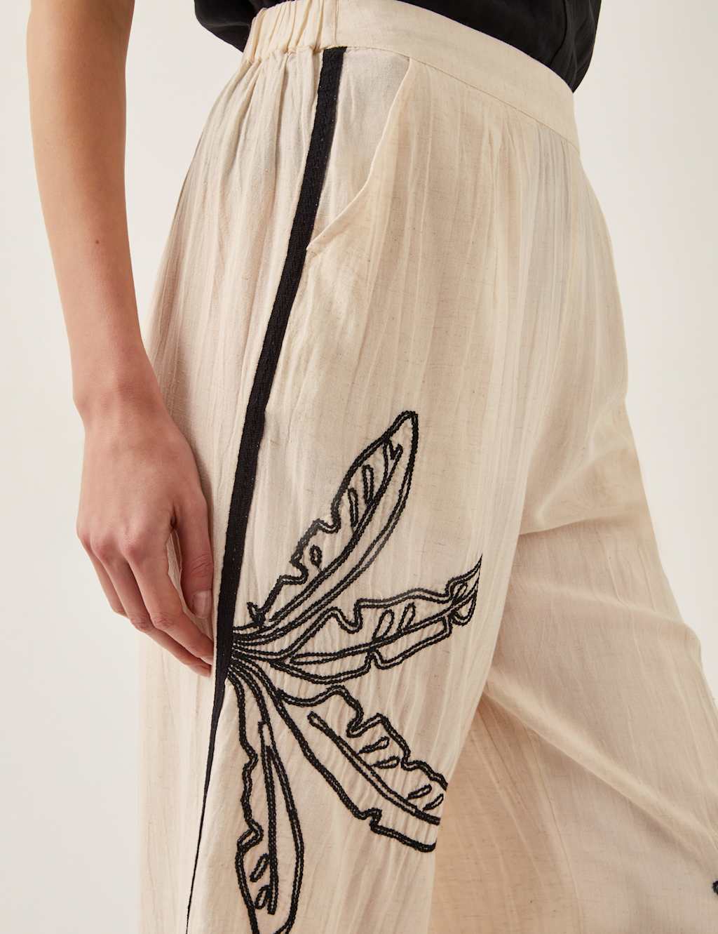 Embroidered Straight Leg Culottes 5 of 5