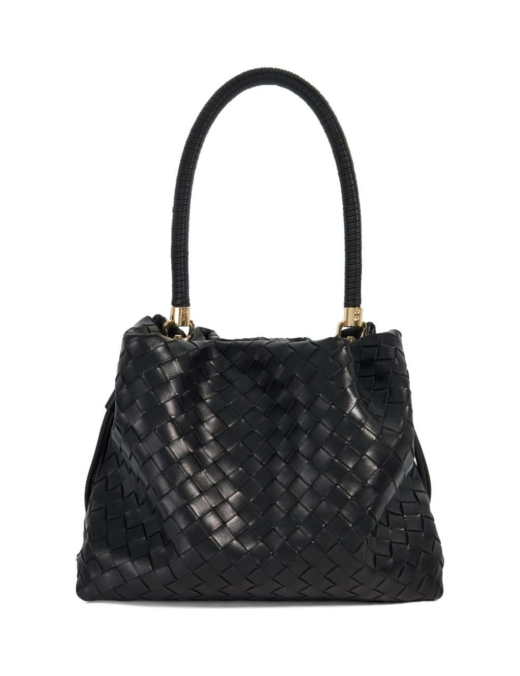 Leather Woven Grab Bag 4 of 6