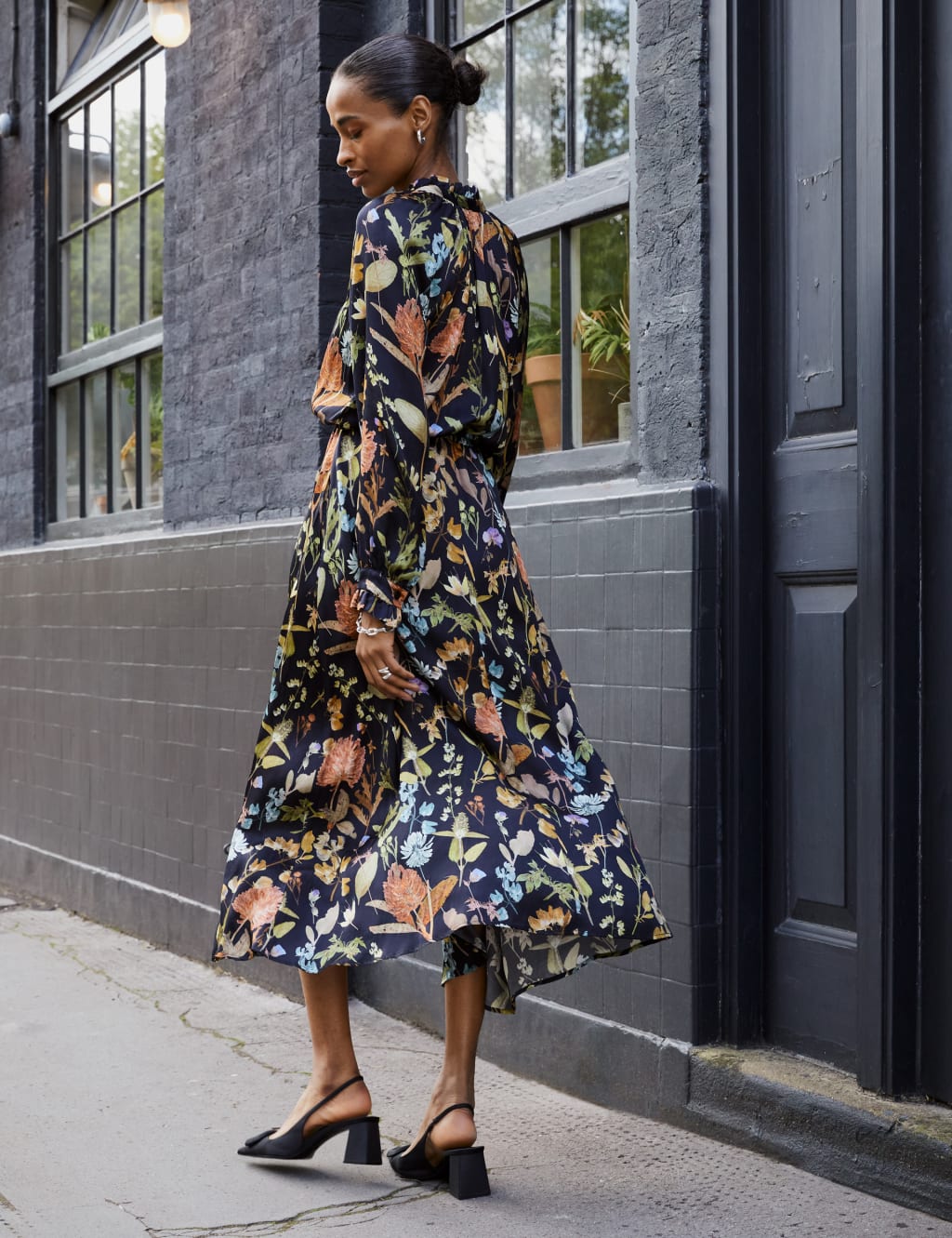 Long printed shirt dress discount