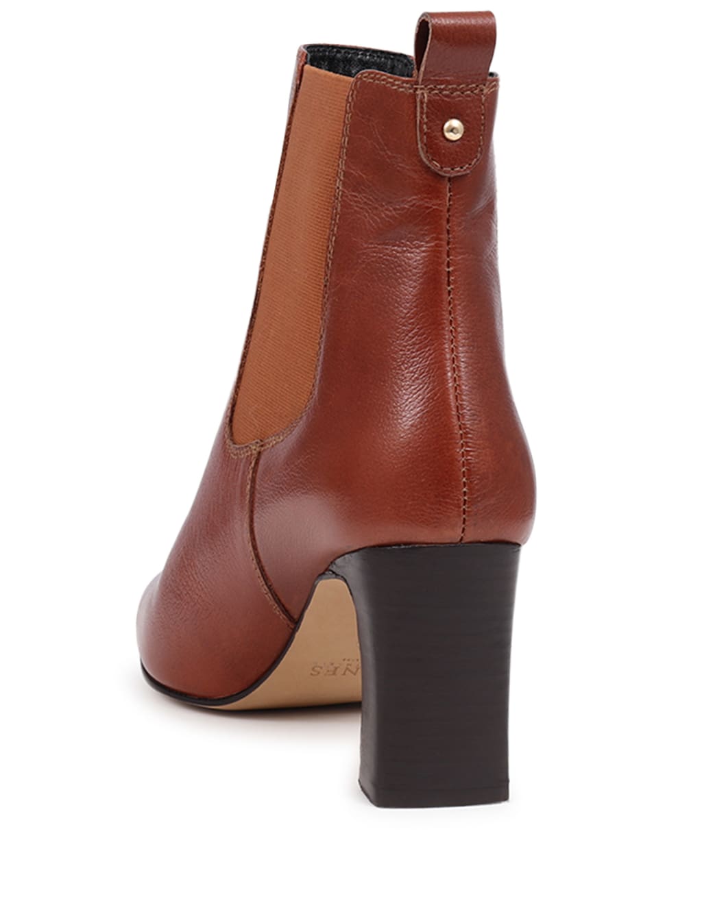 Leather Block Heel Ankle Boot 6 of 7
