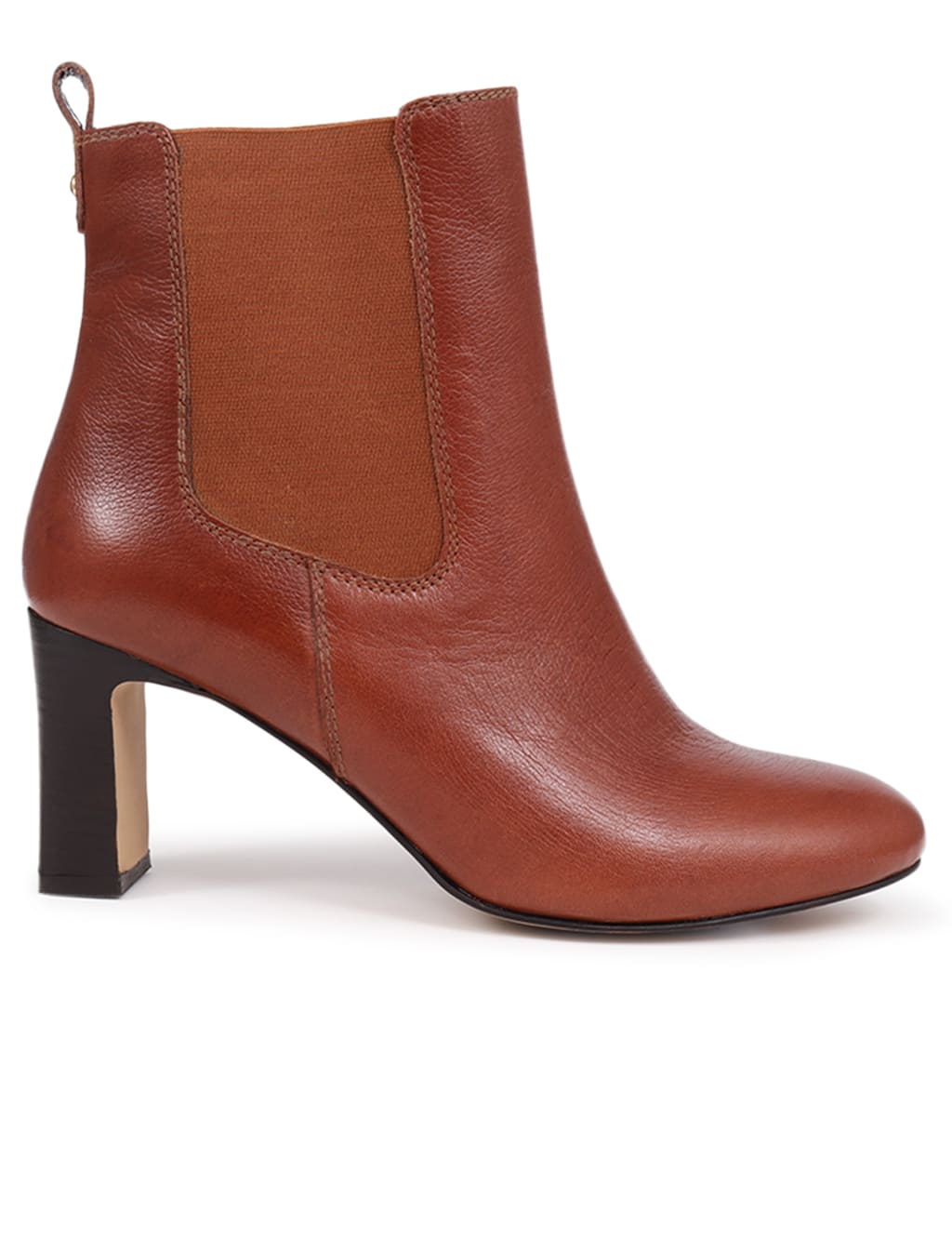 Leather Block Heel Ankle Boot 2 of 7