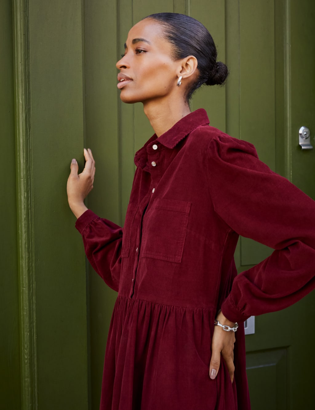 Cord Midi Shirt Dress BAUKJEN M S