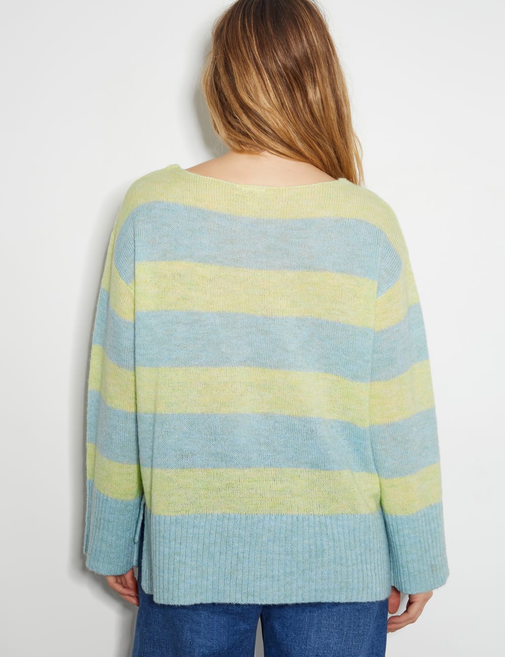 Striped V-Neck Jumper with Wool 4 of 4