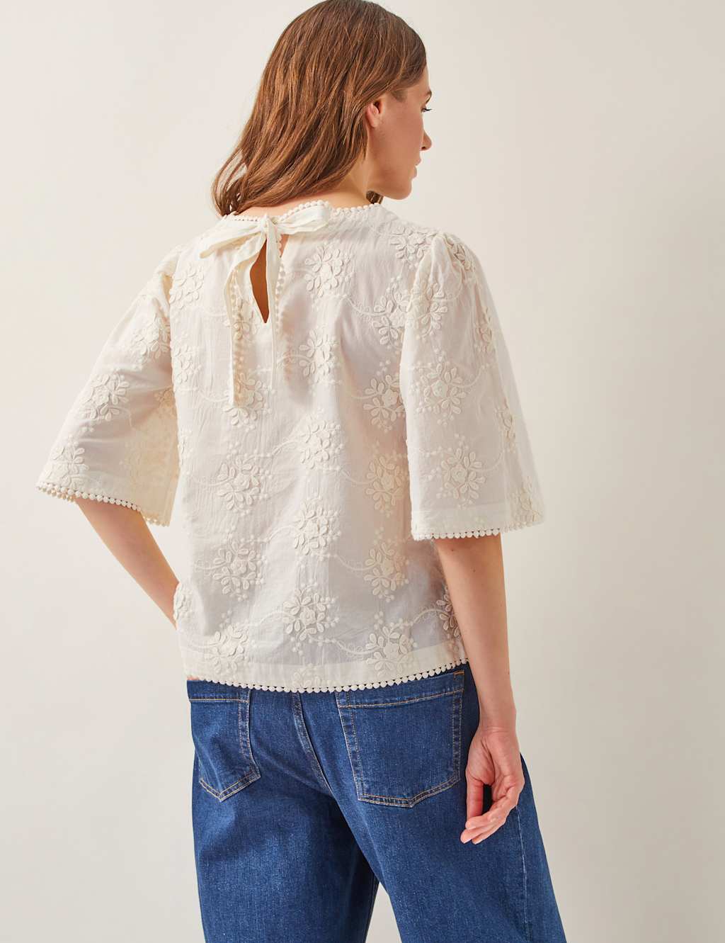 Pure Cotton Embroidered Blouse 3 of 4