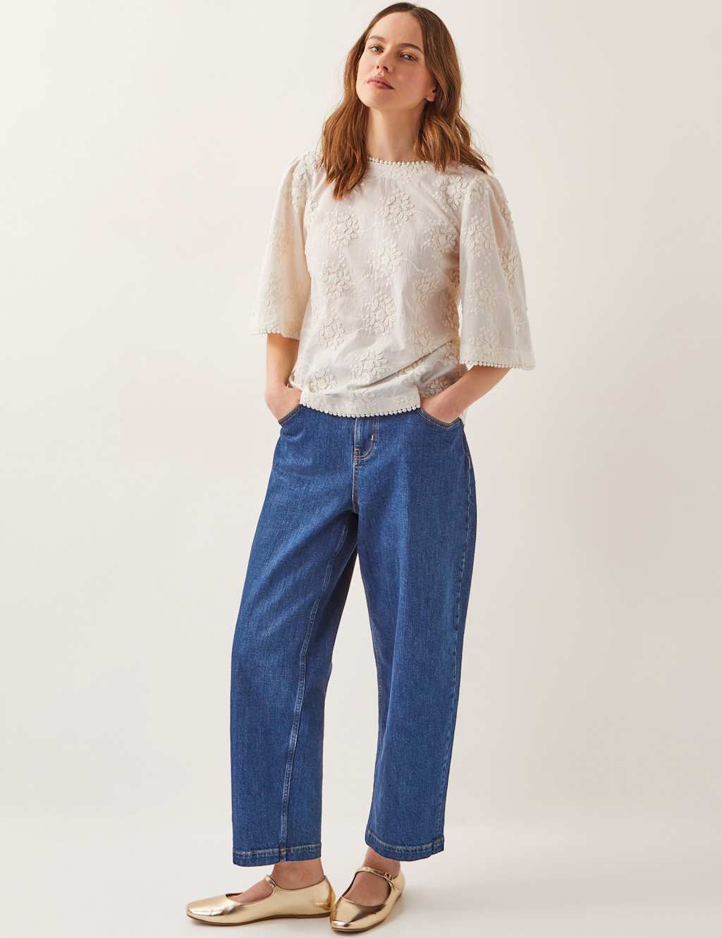 Pure Cotton Embroidered Blouse 4 of 4