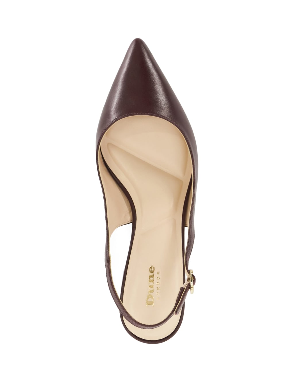 Leather Block Heel Slingback Court Shoes 2 of 4