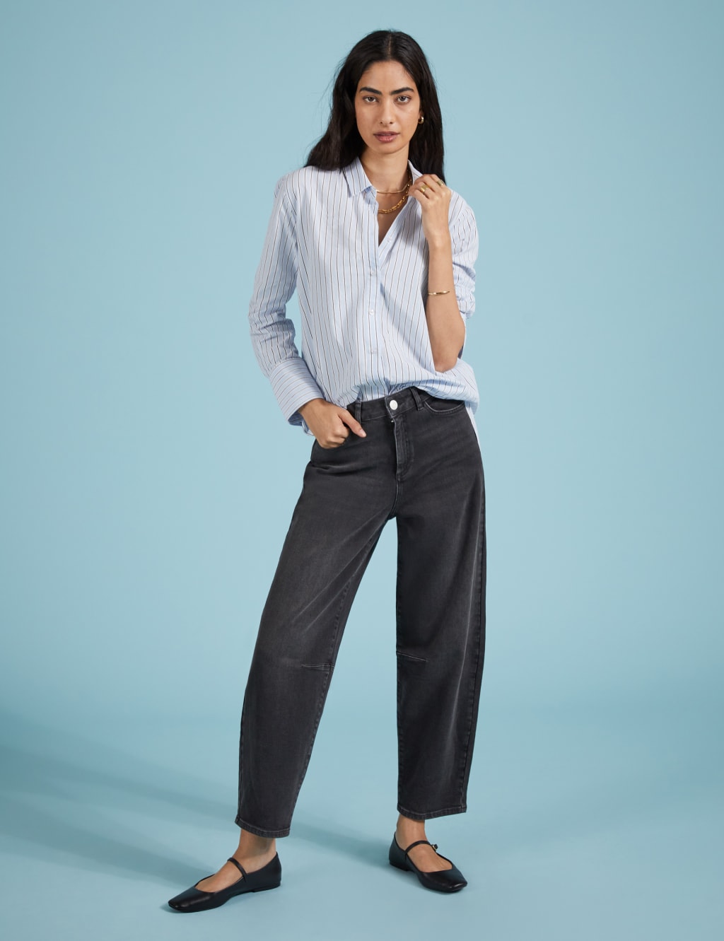 High Waisted Ankle Grazer Jeans 2 of 5
