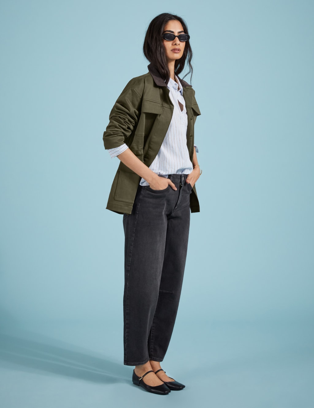 High Waisted Ankle Grazer Jeans 3 of 5