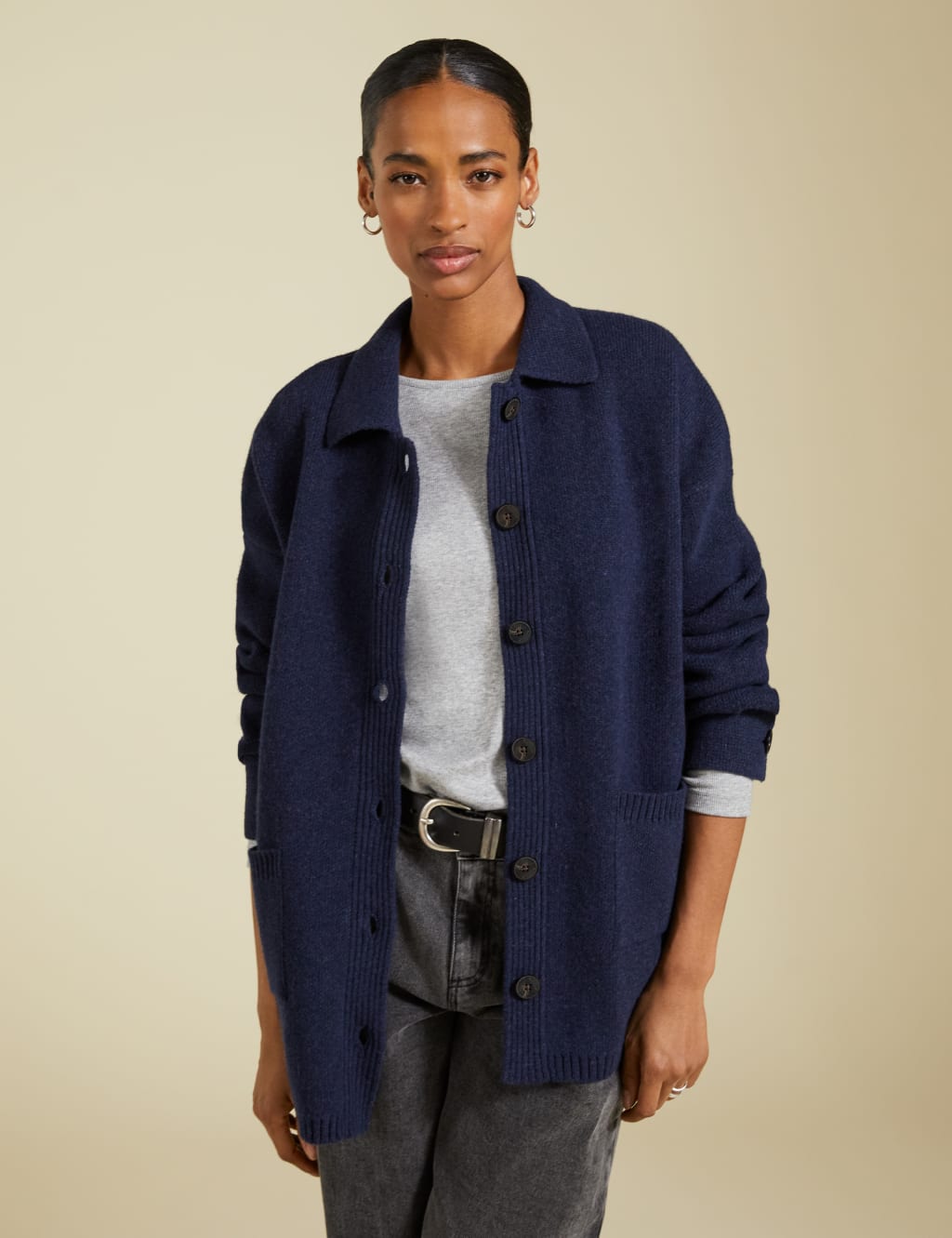 Merino Wool Blend Coatigan