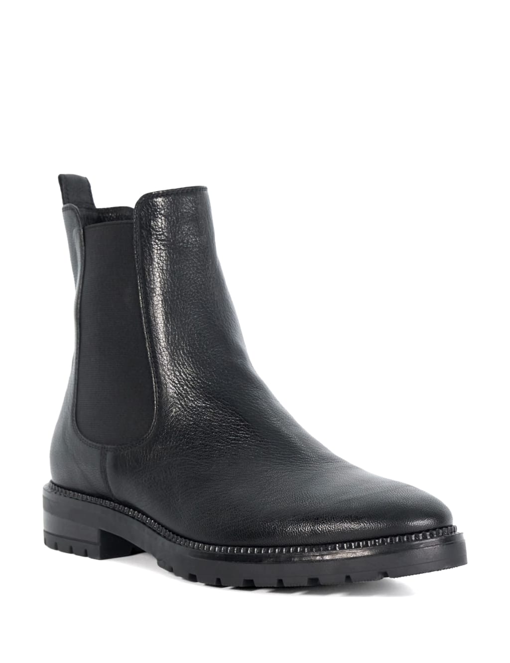 Leather Chelsea Block Heel Boots 3 of 6