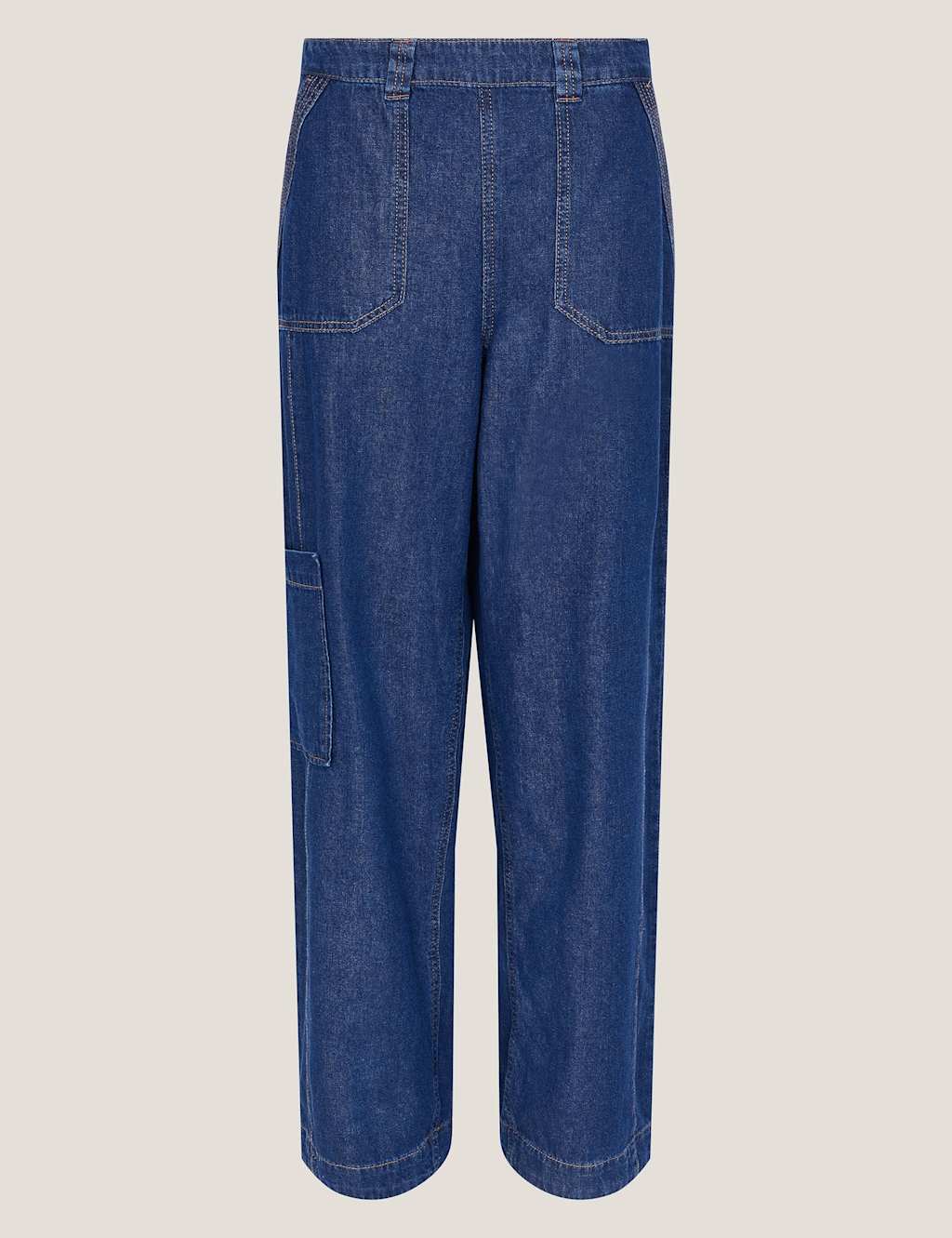 Elasticated High Waisted Straight Leg Jeans 2 of 5