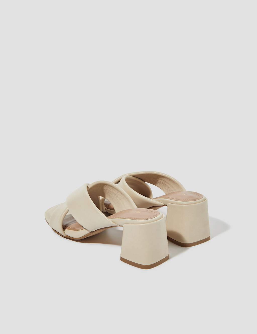 Leather Crossover Block Heel Sandals 3 of 3