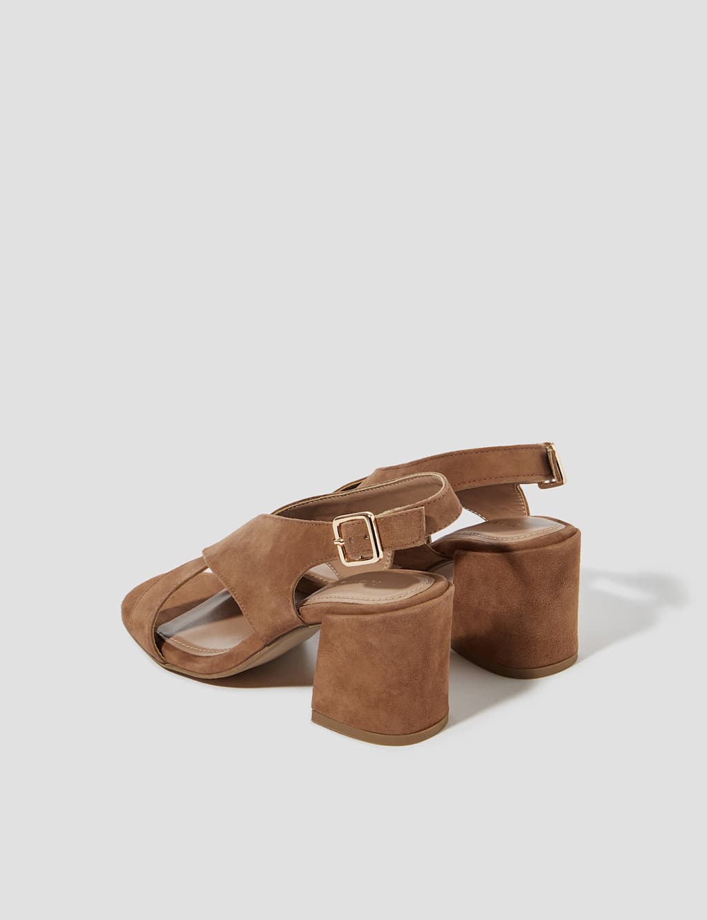 Suede Block Heel Slingback Sandals 3 of 3