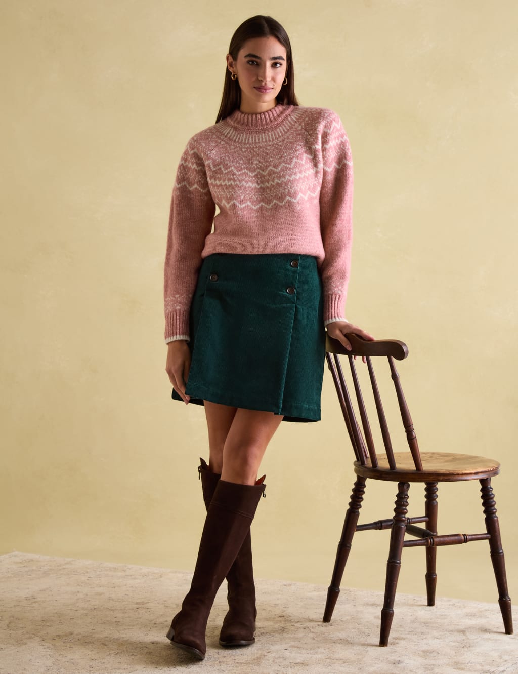 Fair Isle Crew Neck Jumper with Wool 2 of 6