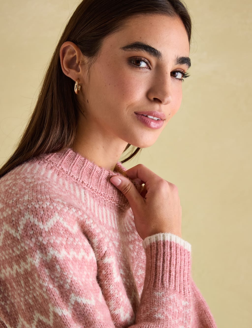 Fair Isle Crew Neck Jumper with Wool 5 of 6