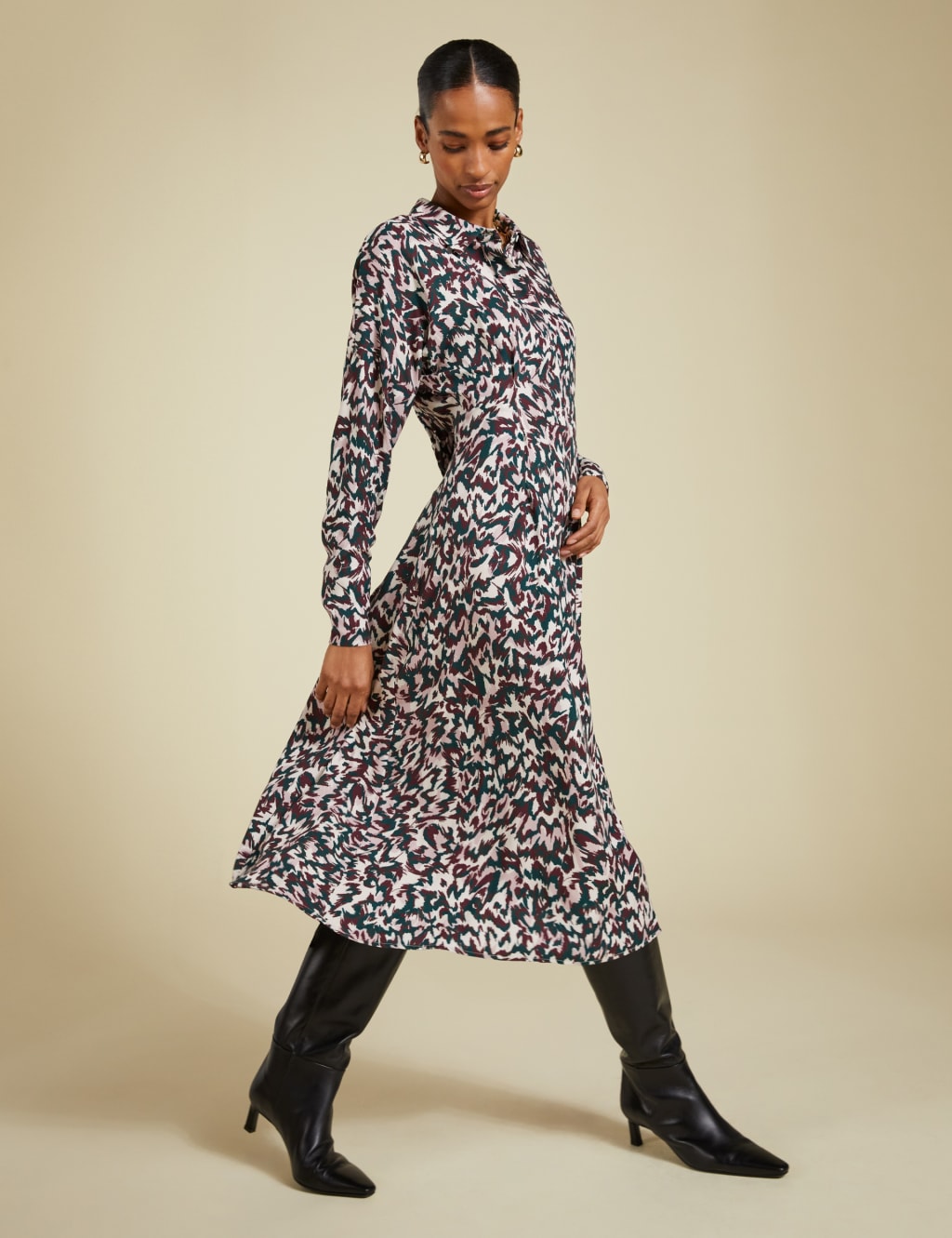 Printed Midi Shirt Dress BAUKJEN M S