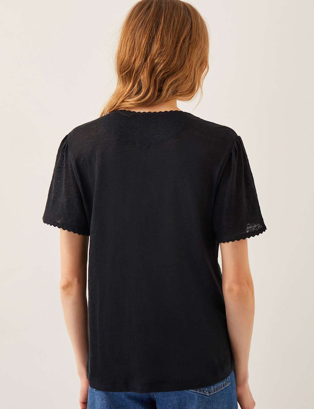 Pure Linen Button Through T-Shirt 5 of 5