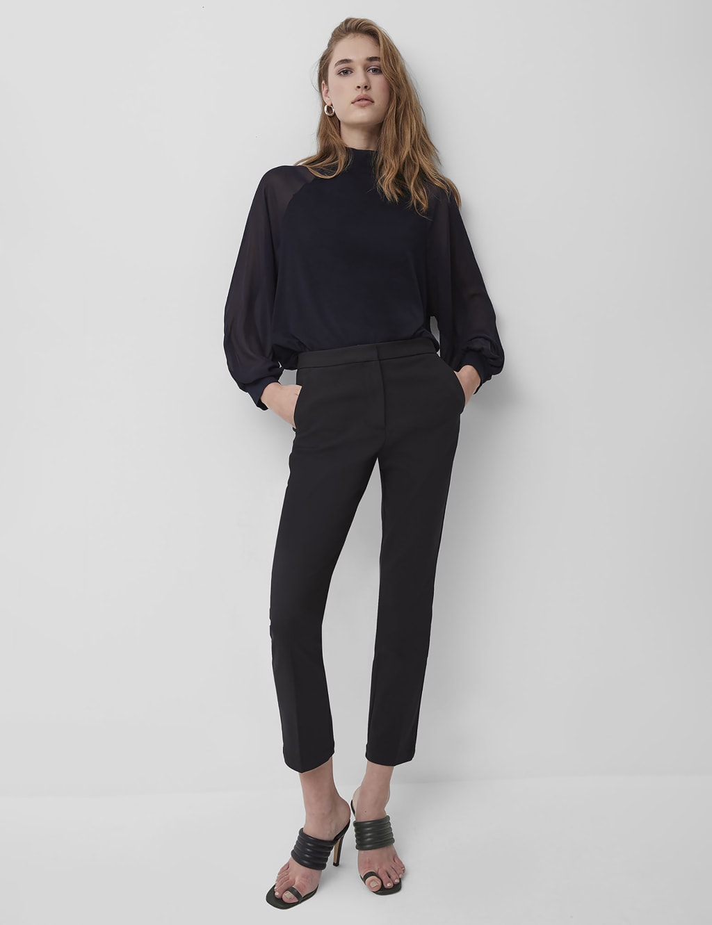 Blouson Sleeve Relaxed Long Sleeve Top 1 of 2