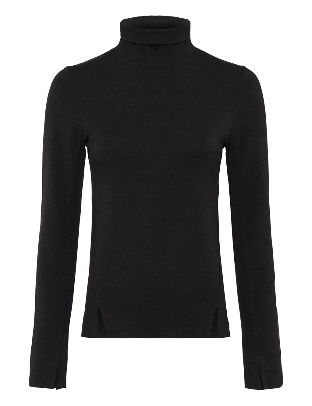 Jersey Roll Neck Fitted Long Sleeve Top 2 of 4