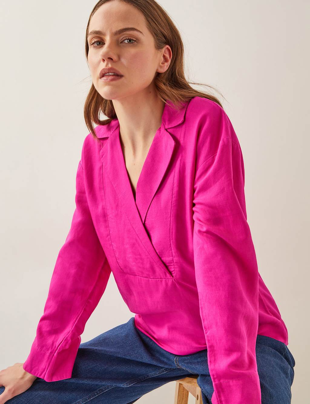 Lyocell Rich Collared Top 3 of 4