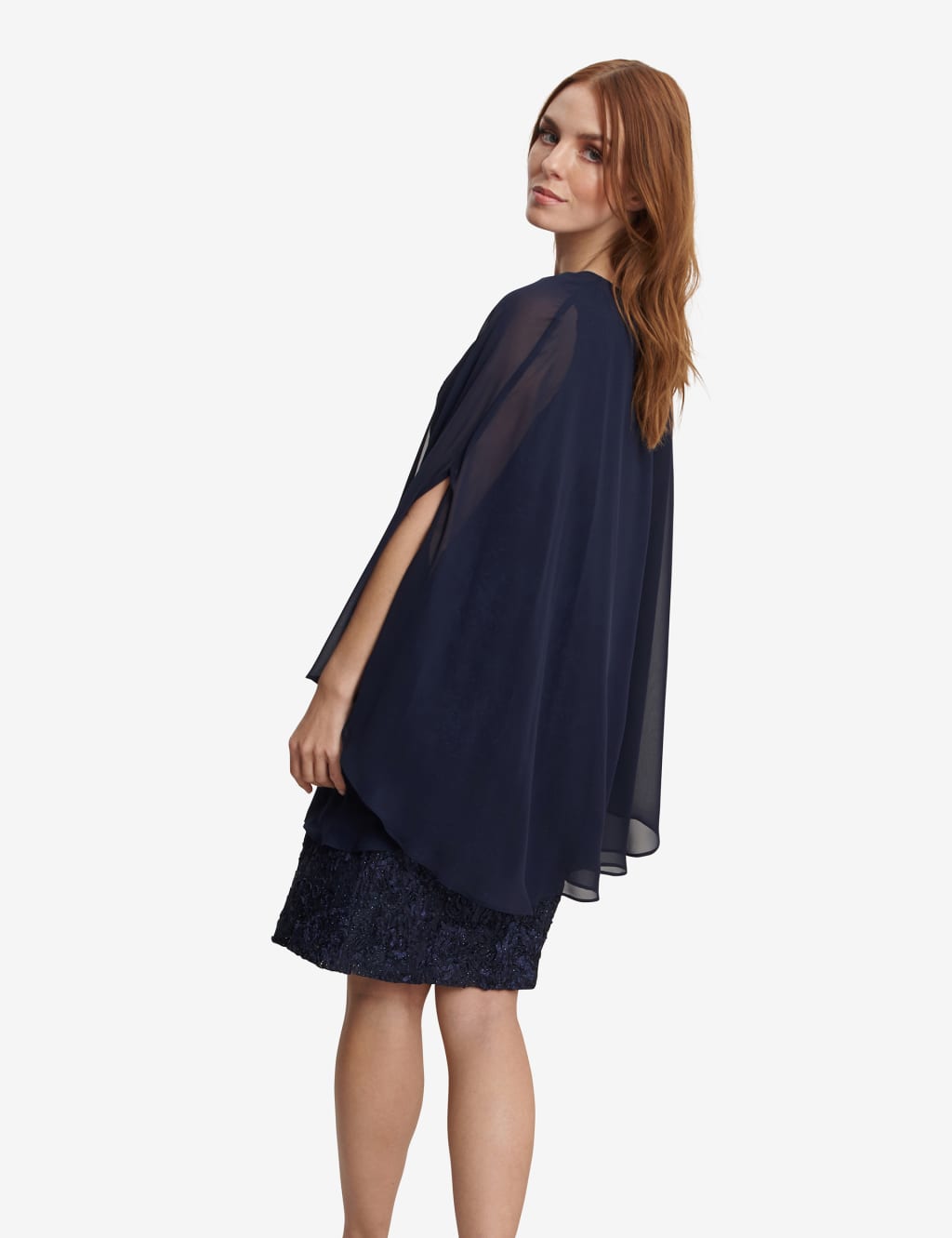Lace Knee Length Shift Dress with Jacket 6 of 6