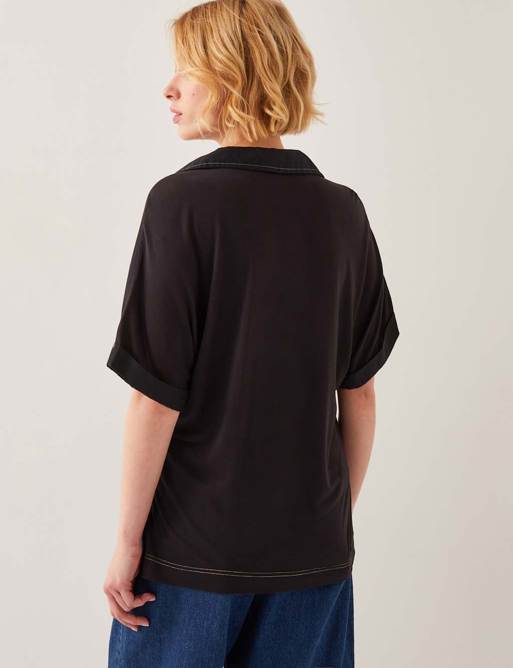 Cotton Rich Collared V-Neck Top 4 of 4