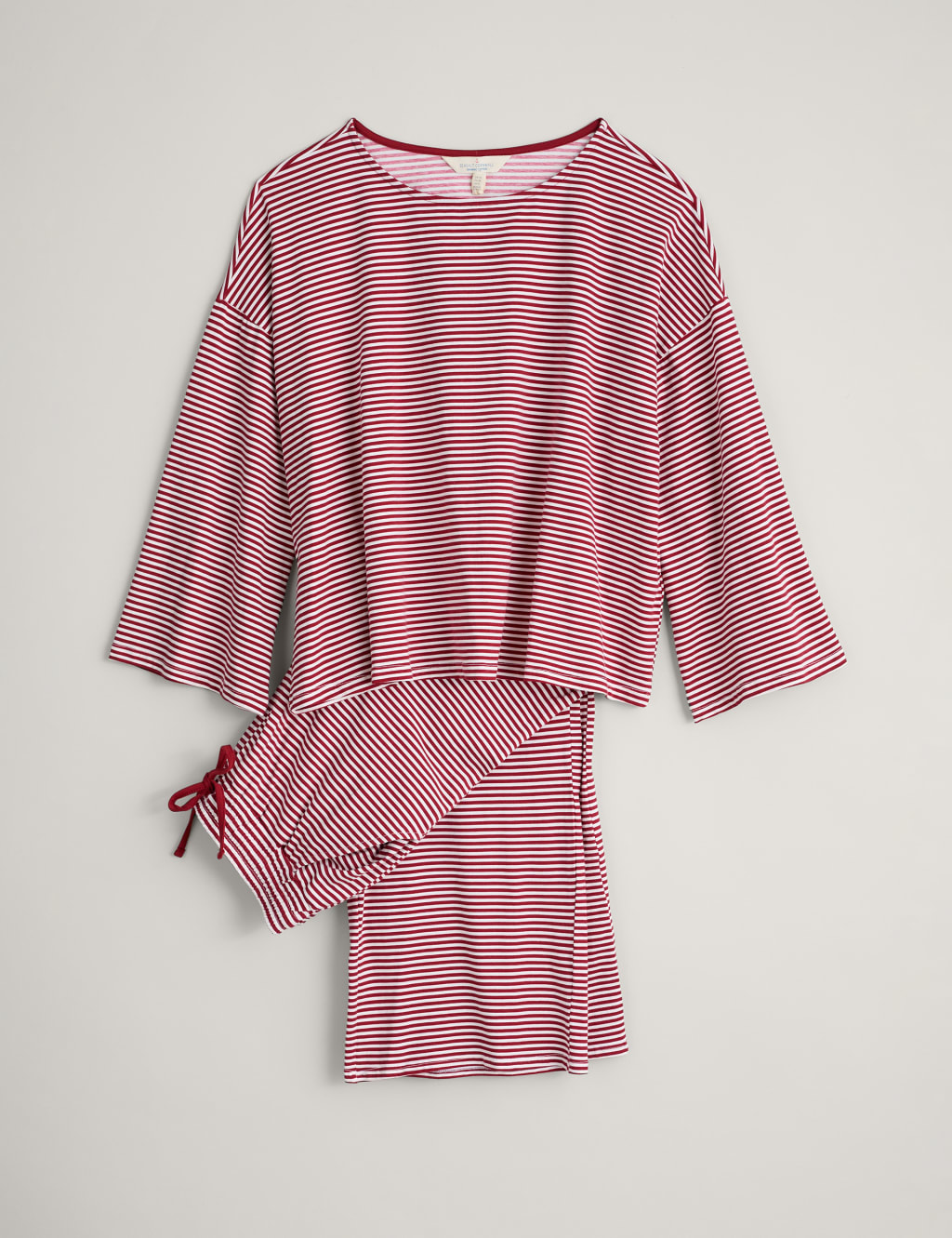 Cotton Rich Striped Cropped Pyjama Set 2 of 5