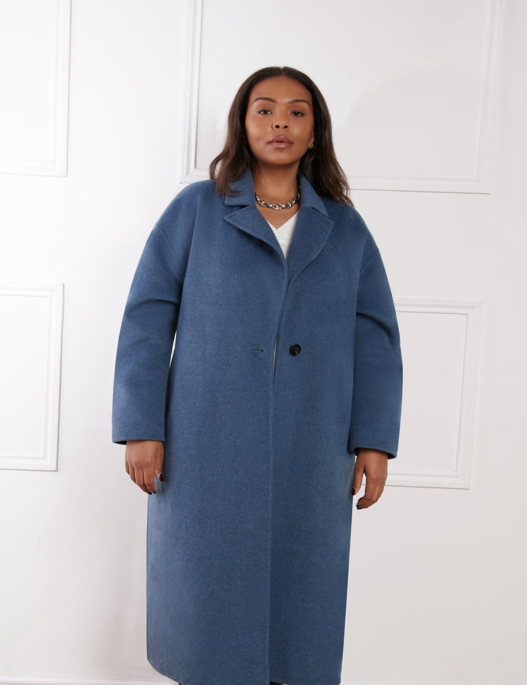 Light blue wool coat online