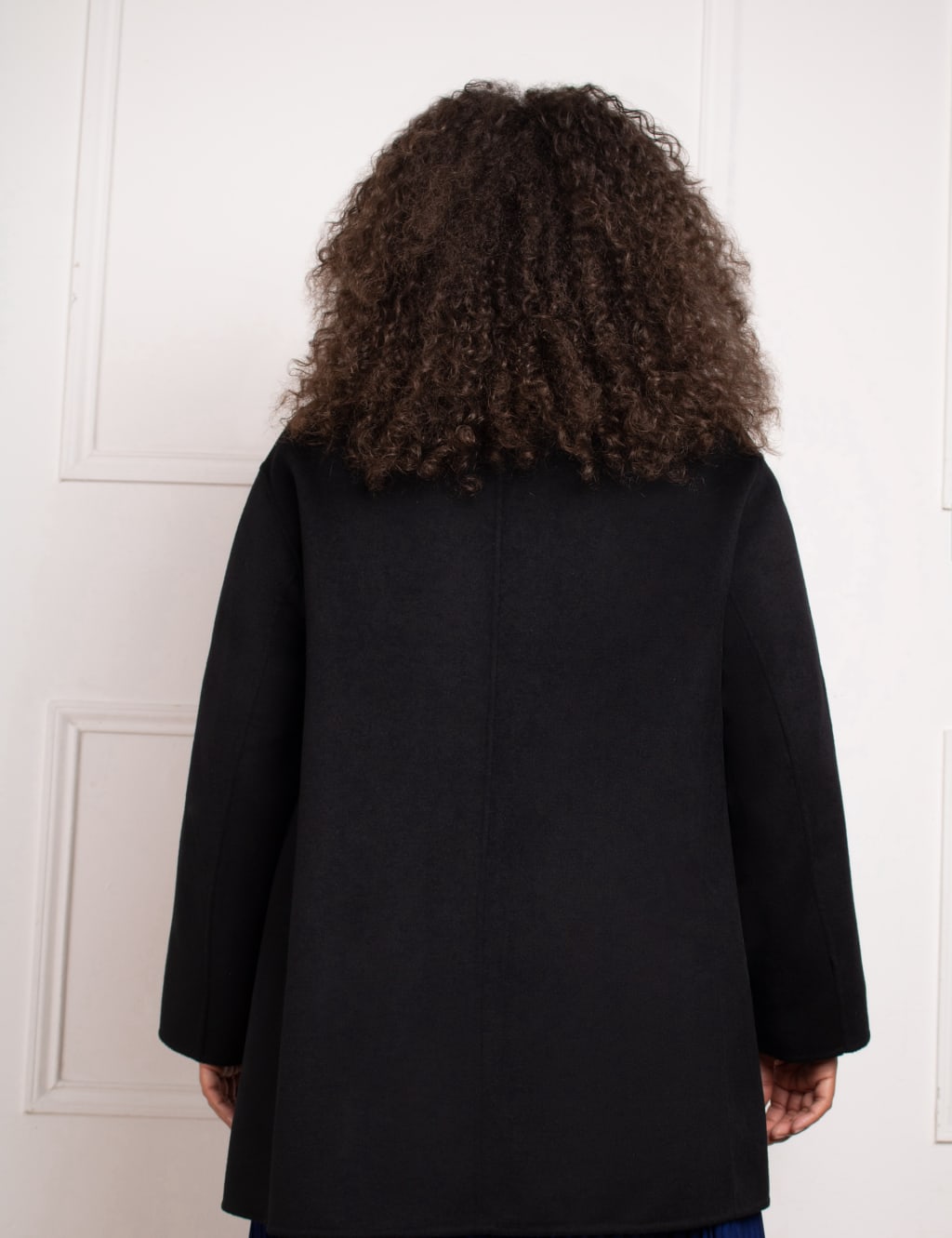 Wool Blend Short Tailored Coat