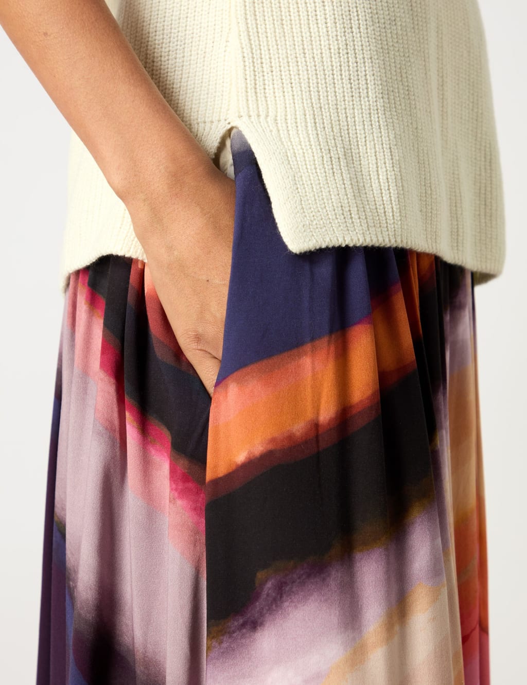 Cotton Blend Textured Relaxed Knitted Vest 4 of 4