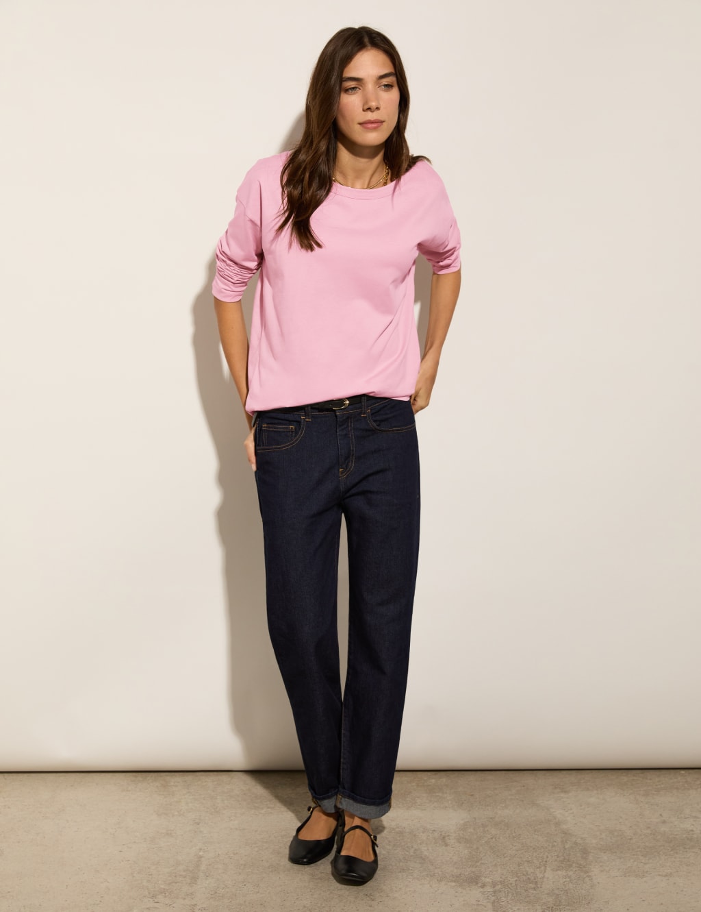 Pure Cotton Crew Neck Top 3 of 3
