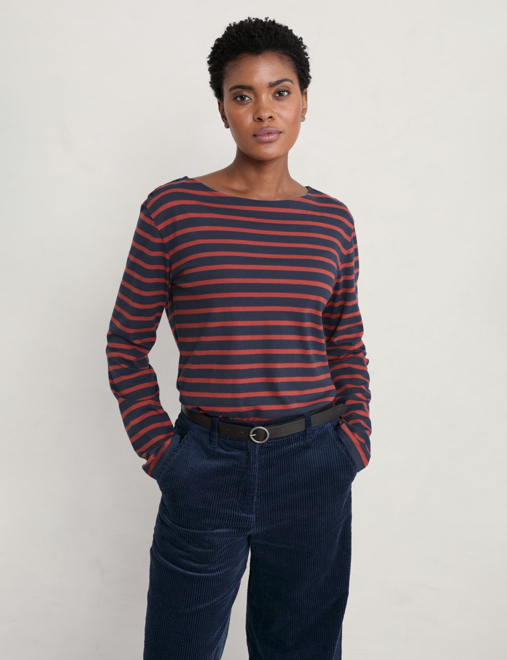 Organic Cotton Striped Long Sleeve Top 1 of 4