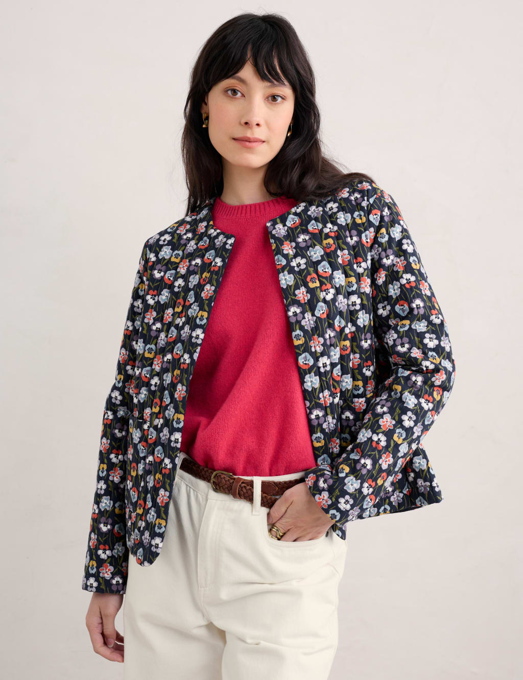 Cotton quilted jacket womens online