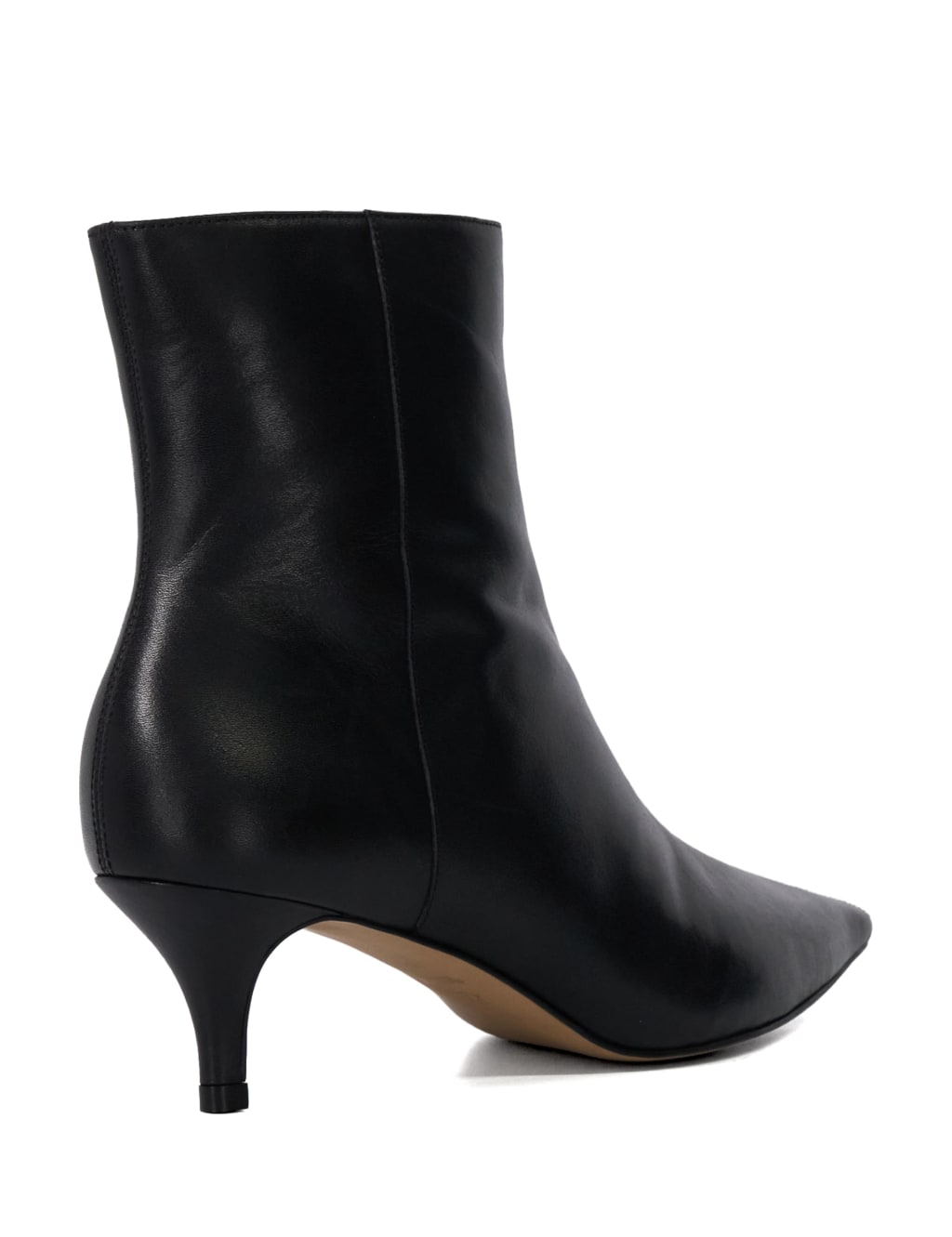Leather Kitten Heel Pointed Ankle Boots Dune London M S