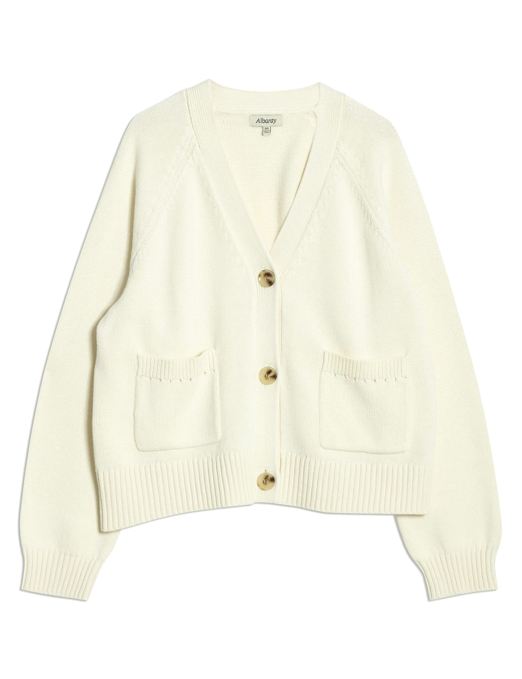Pure Cotton Pointelle V-Neck Relaxed Cardigan 2 of 5