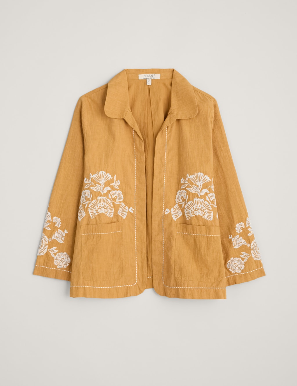 Pure Cotton Embroidered Lightweight Jacket
