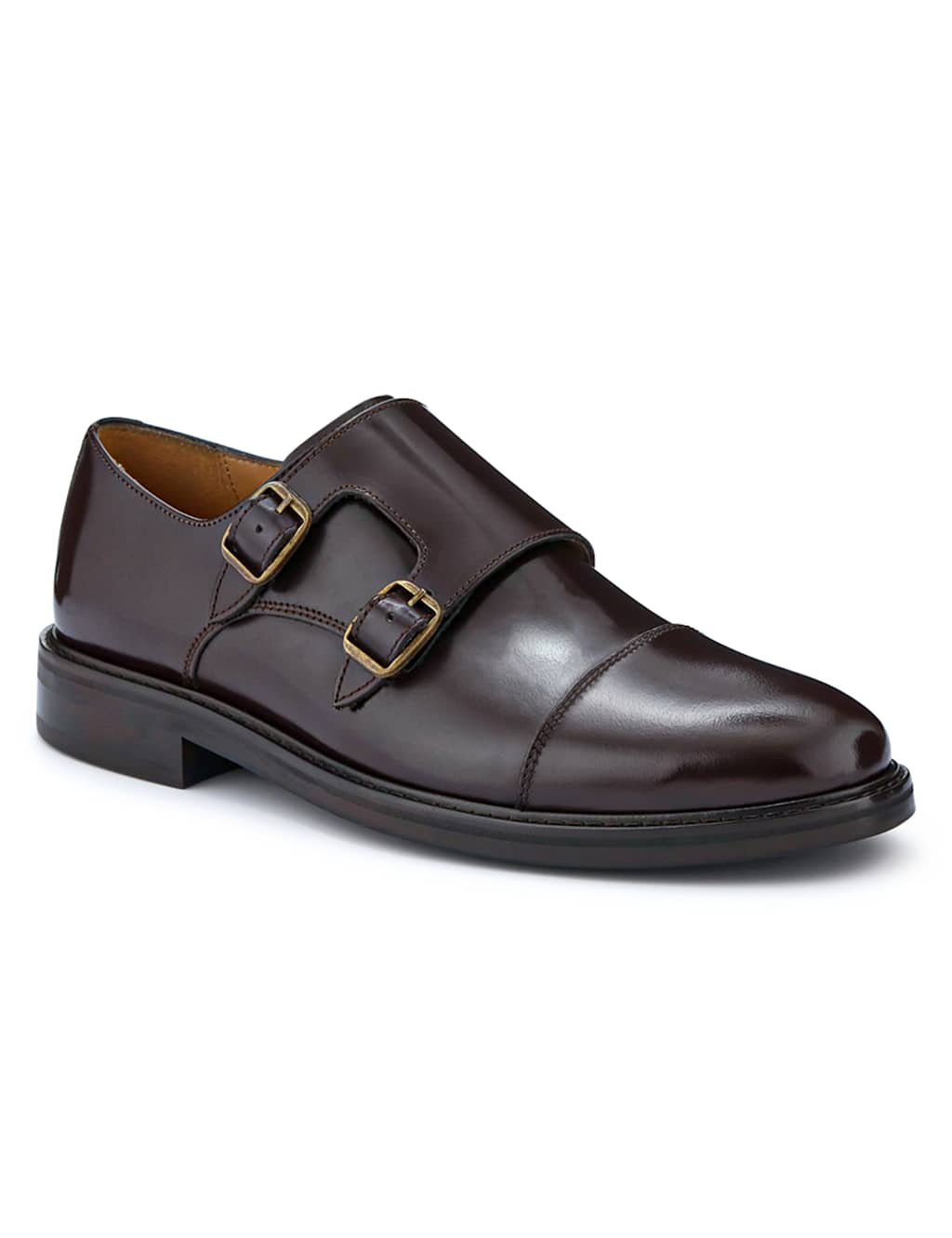 Leather Double Monk Strap Shoes 4 of 7