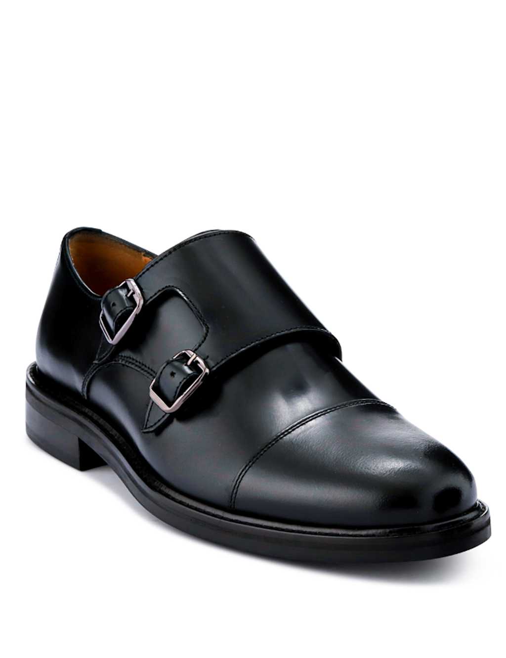 Leather Double Monk Strap Shoes 5 of 7
