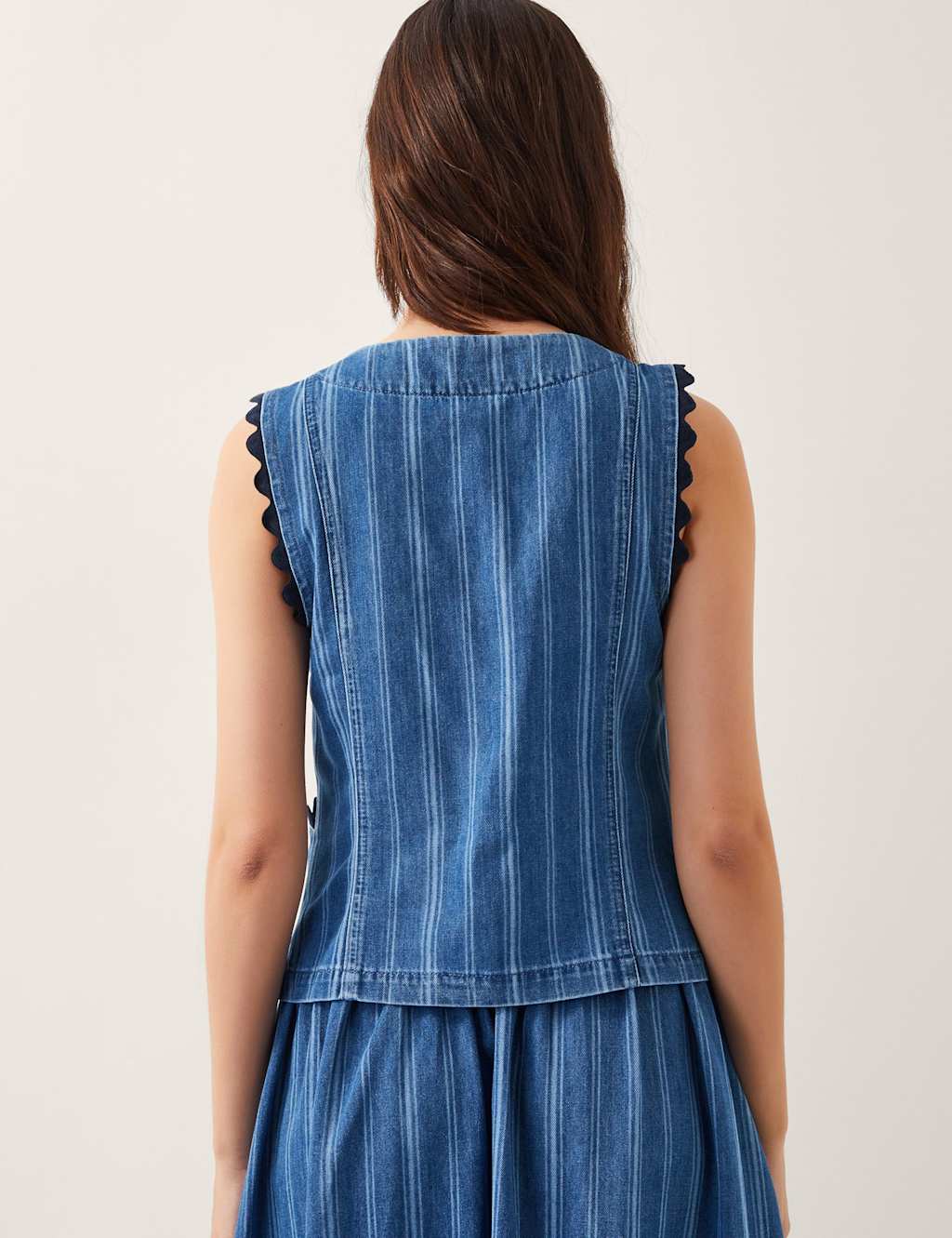 Pure Cotton V-Neck Button Through Waistcoat 4 of 4