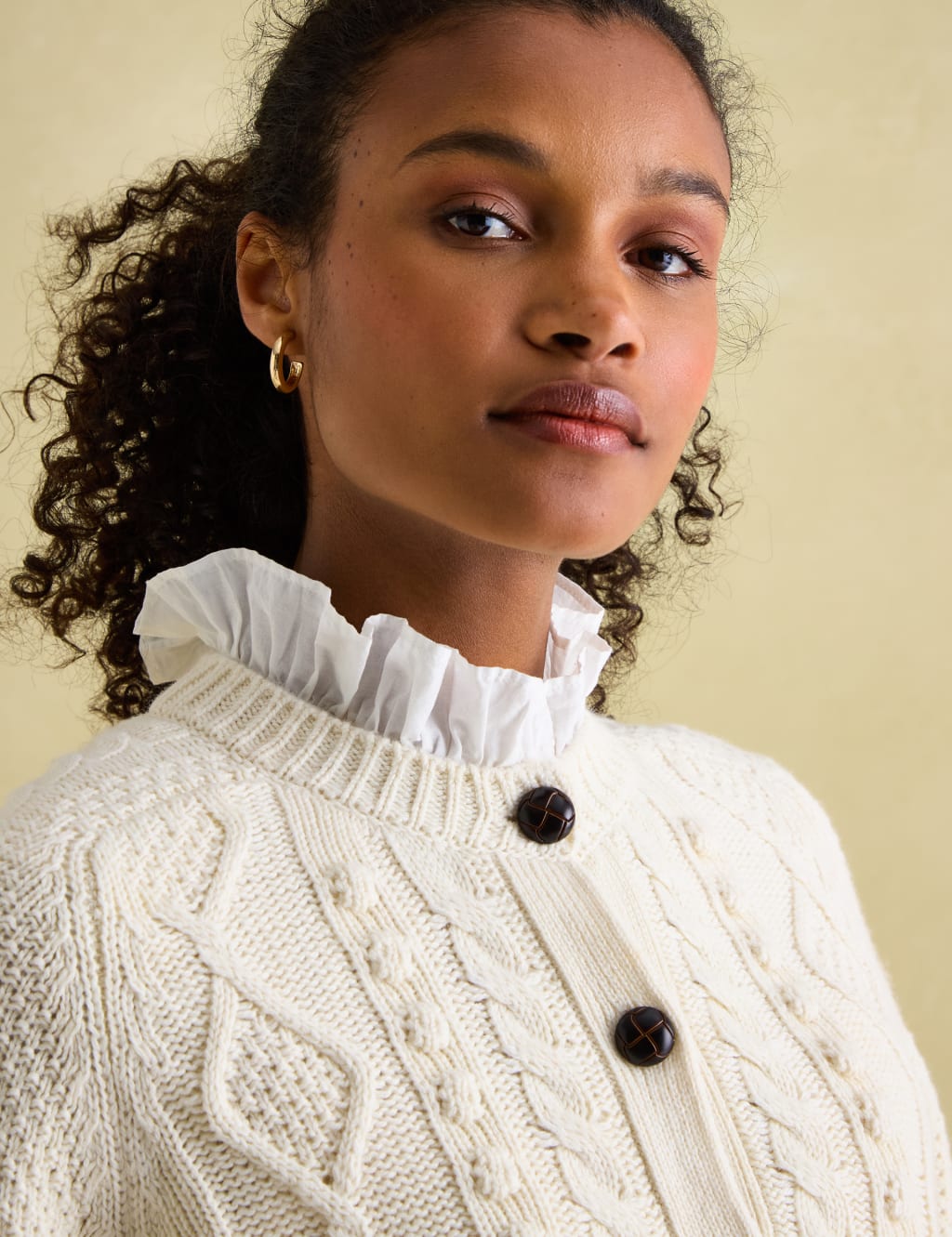 Cable Knit Cardigan with Wool 6 of 7